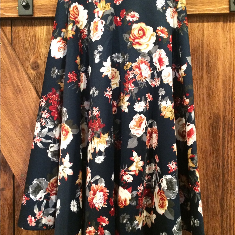 High waist flower skirt